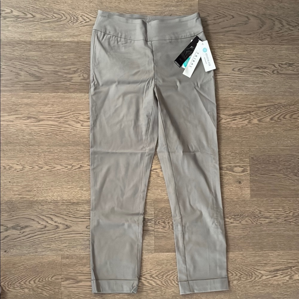Tribal Gray Ankle Pants Versatile Style-New With Tags